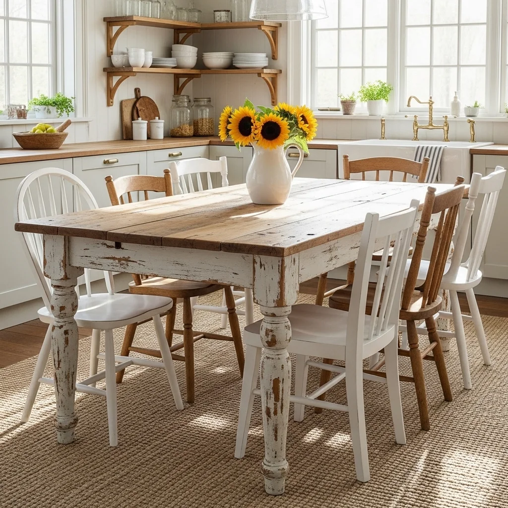 Anchor the Room with a Farmhouse Table