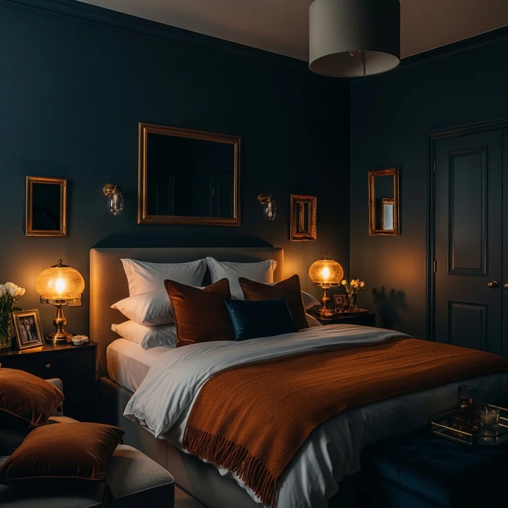 Deep Navy and Warm Gold