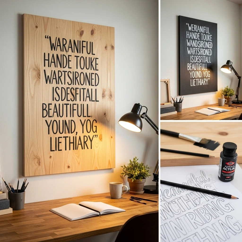 Hand-Lettered Quote on Wood or Canvas