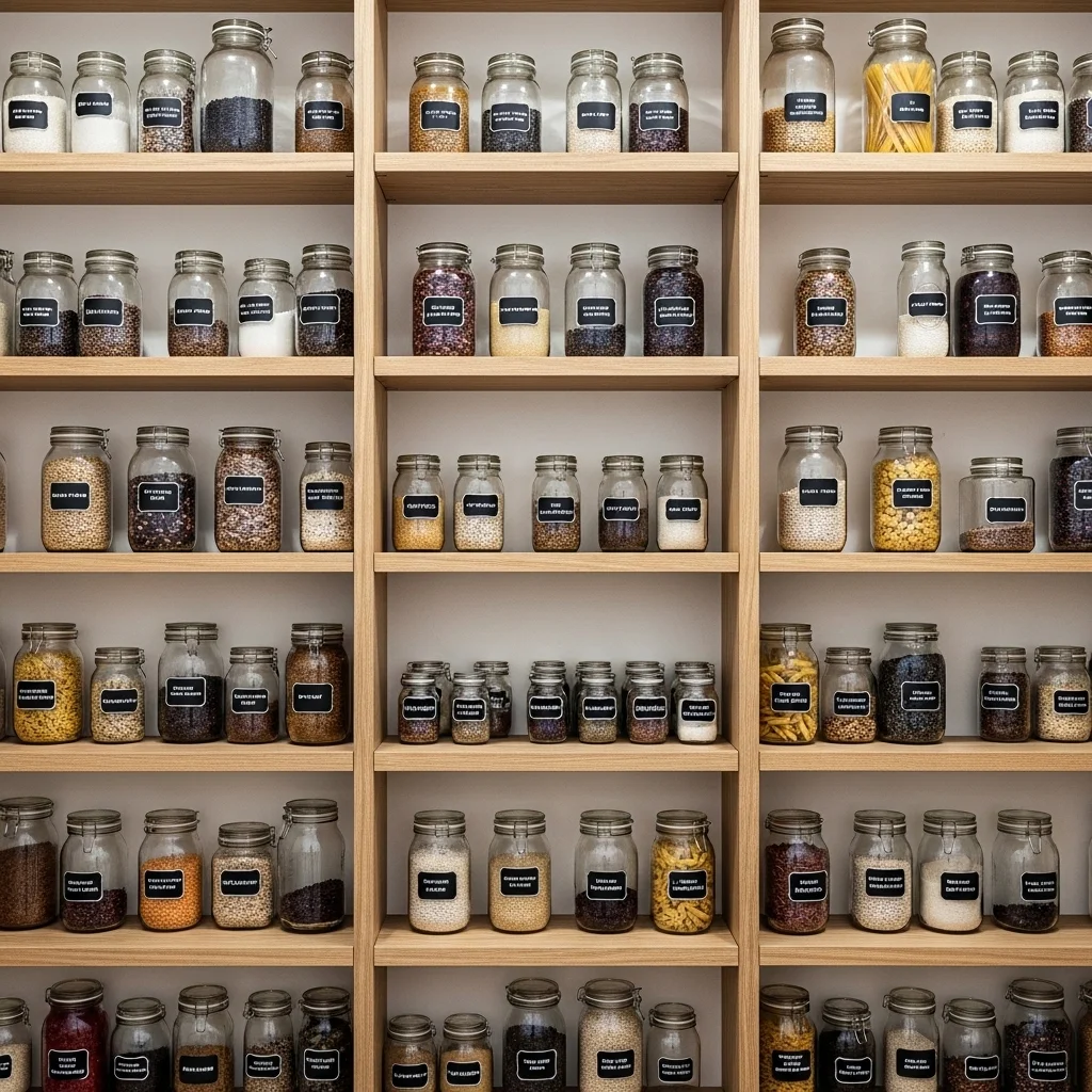 Mason Jar and Tin Can Organization
