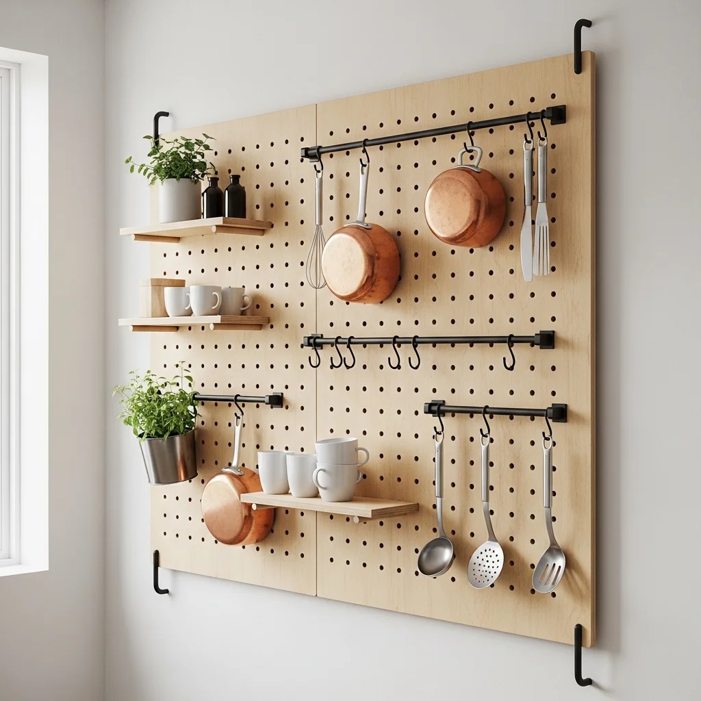 Modular Pegboard System for Vertical Organization