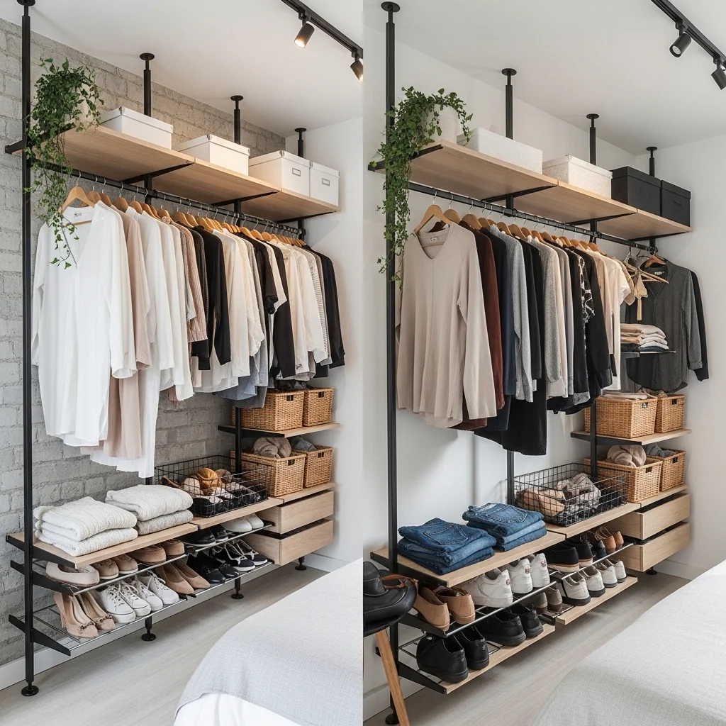 Open Wardrobe Systems: The Minimalist Approach