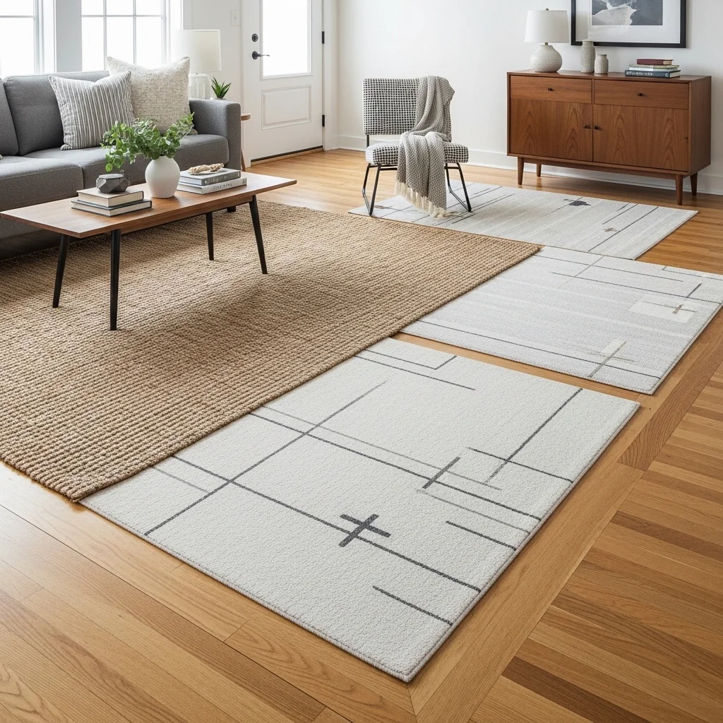 Rugs to Define Zones Without Walls