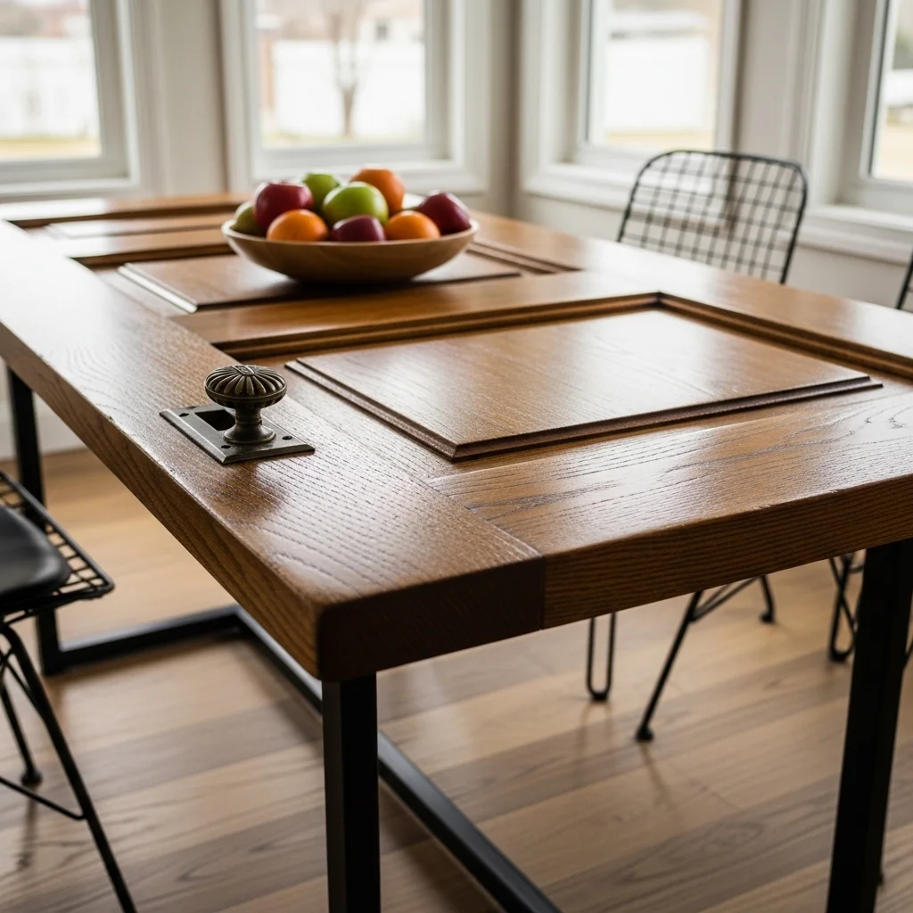 Salvaged Door Headboards and Tables