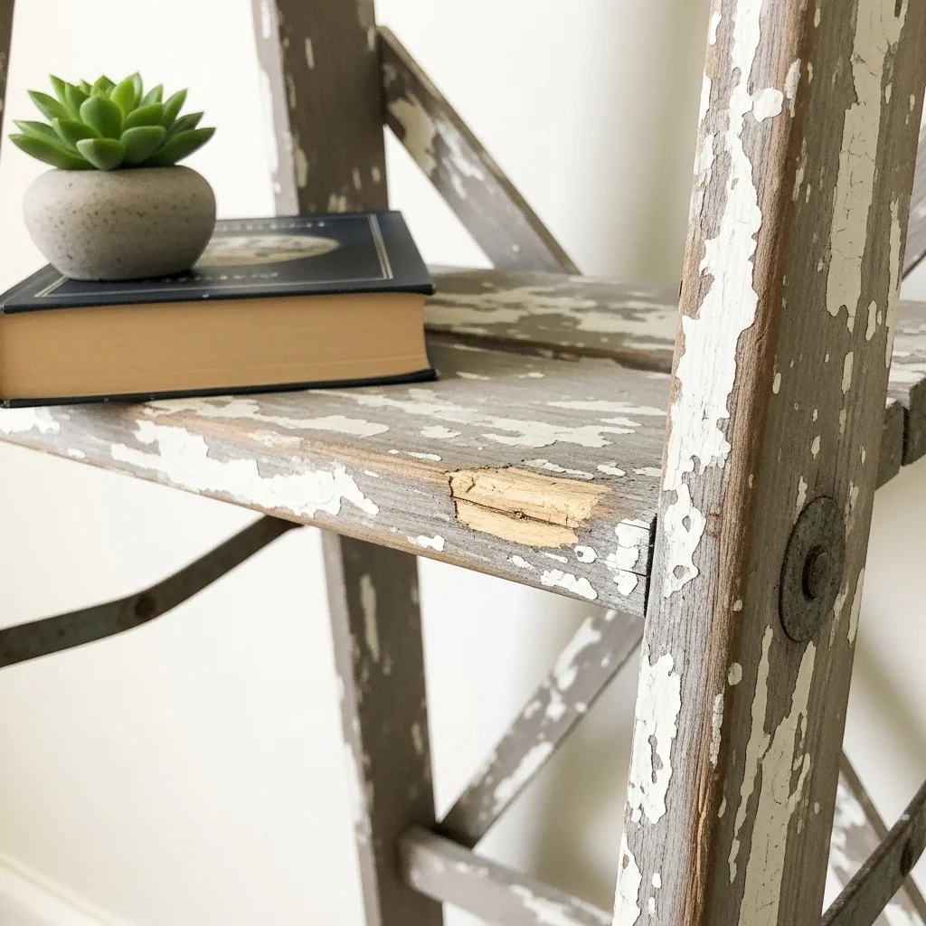 Upcycled Ladder Shelving