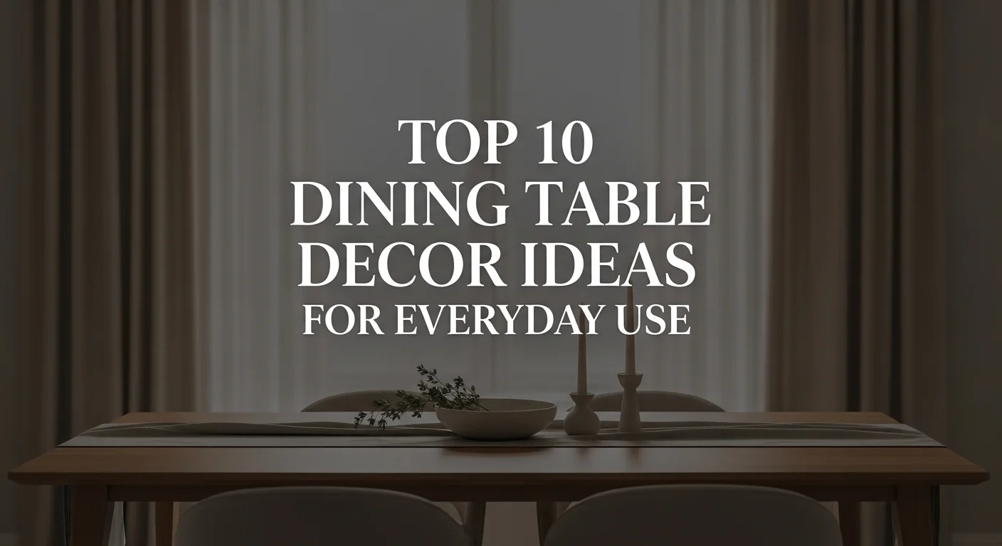 Top 10 Dining Table Decor Ideas for Everyday Use